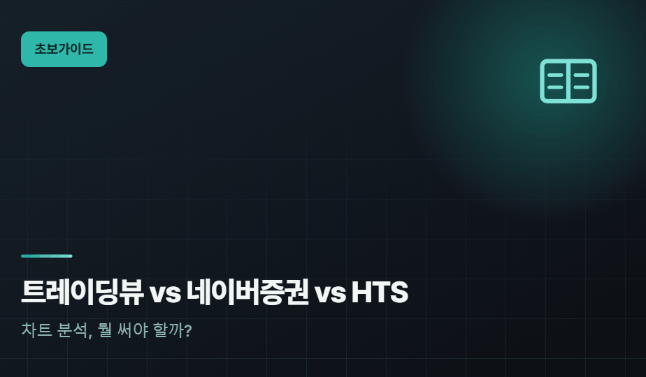 트레이딩뷰 vs 네이버증권 vs HTS — 차트 분석, 뭘 써야 할까?